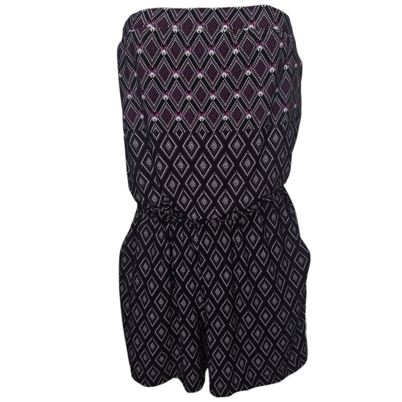 White House Black Market Pants - WHBM Strapless Tie Romper
